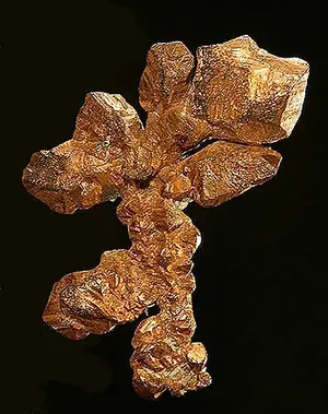 Ejemplar de cobre nativo