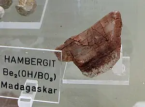 Ejemplar de hambergita