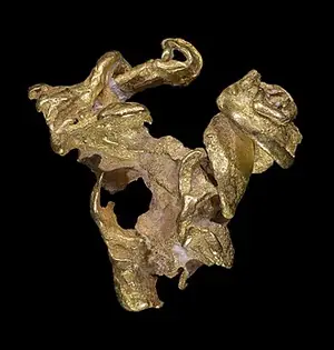 Ejemplar de oro nativo