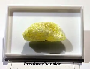 Ejemplar de preobrazhenskita