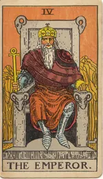 Carta El Emperador del tarot Rider-Waite-Smith (1909)