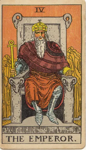 Carta El Emperador del tarot Rider-Waite-Smith (1909)