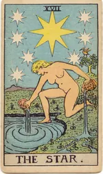 Carta La Estrella del tarot Rider-Waite-Smith (1909)