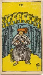 Carta Nueve de Copas del tarot Rider-Waite-Smith (1909)