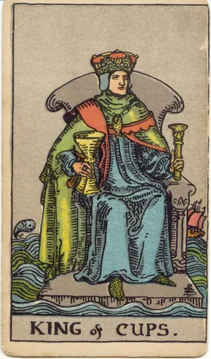 Carta Rey de Copas del tarot Rider-Waite-Smith (1909)
