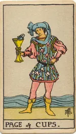 Carta Sota de Copas del tarot Rider-Waite-Smith (1909)